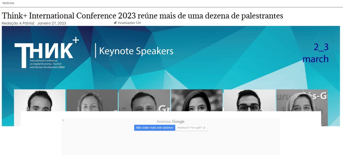 Think Think+ International Conference 2023 reúne mais de uma dezena de ...