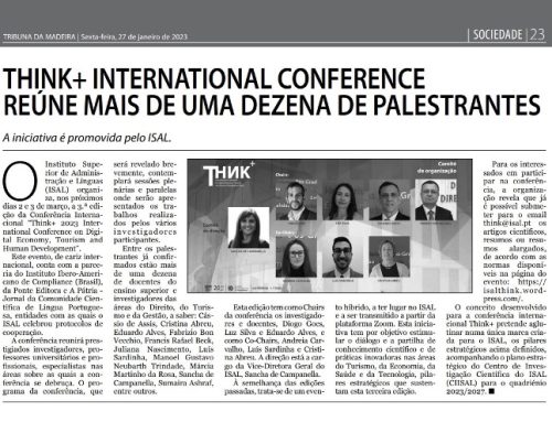 Think+ International Conference Reune Mais de uma Dezena de Palestrantes